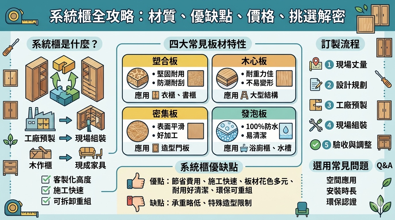 系統櫃是什麼材質?優缺點、價格、環保認證與常見板材一次看